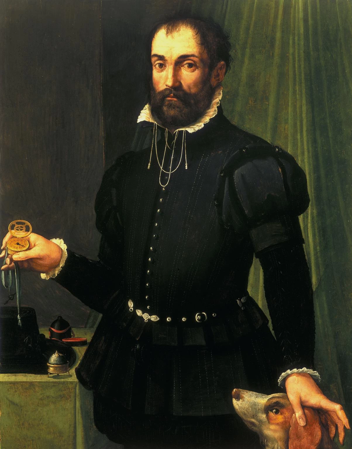 Uomo che tiene un orologio - Science Museum Group, attribuito